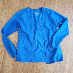 Royal blue scrub jacket